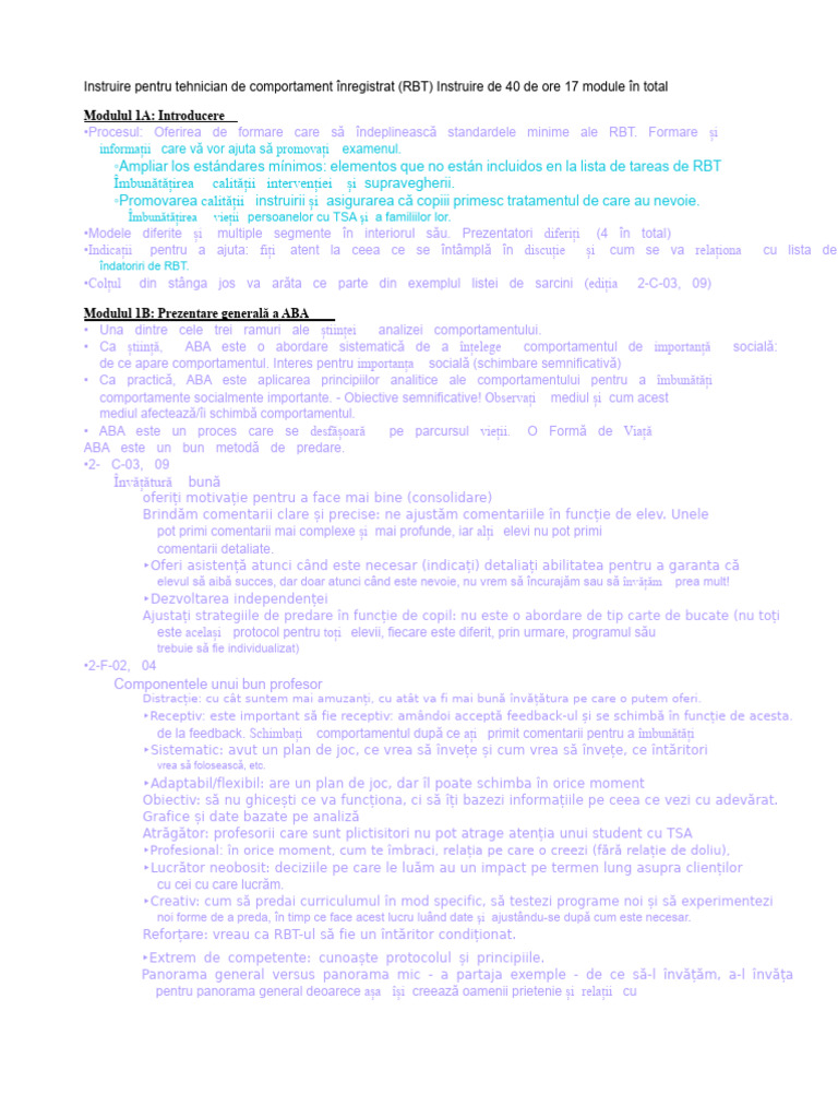 Formarea Modulului RBT | PDF