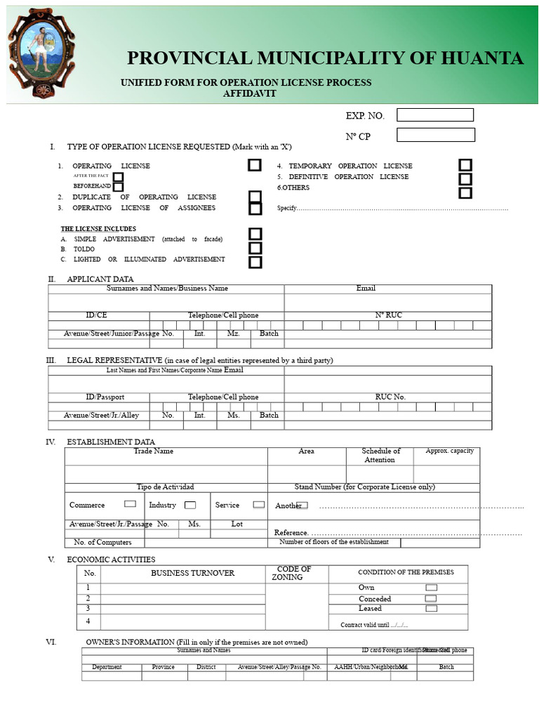Unique Form For Operating License Procedure PDF | PDF | Electrical ...