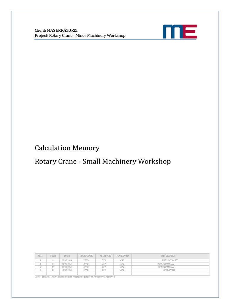 Rotary Crane Design and Analysis Report | PDF | Crane (Machine) | Concrete
