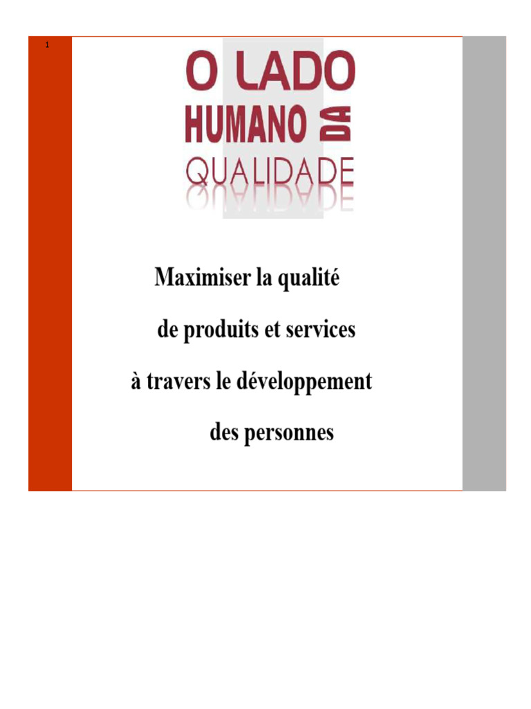 Qualité et Performance Humaine en Entreprise | PDF | Motivation | Motivant