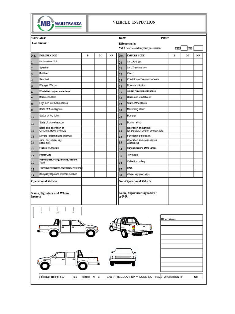 Format Check List Vans PDF | PDF | Vehicles | Motor Vehicle