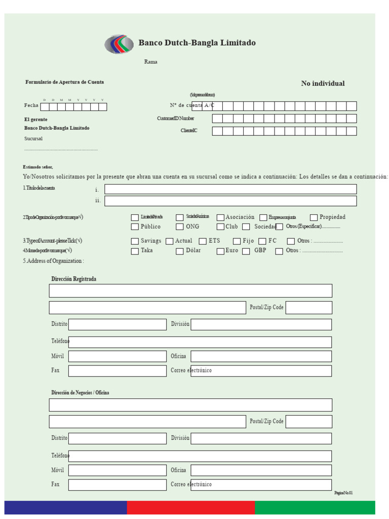 Formulario de Apertura de Cuenta DBBL | PDF | Bancos | Cheque