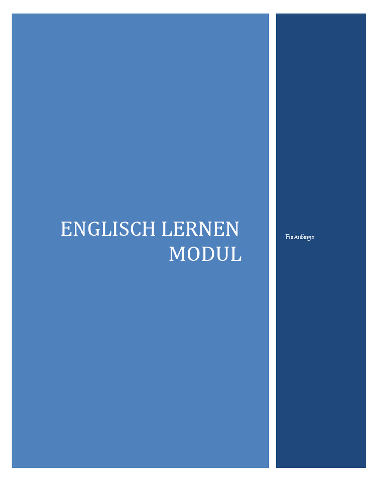 Englisch Lernmodul Für Anfänger PDF | PDF