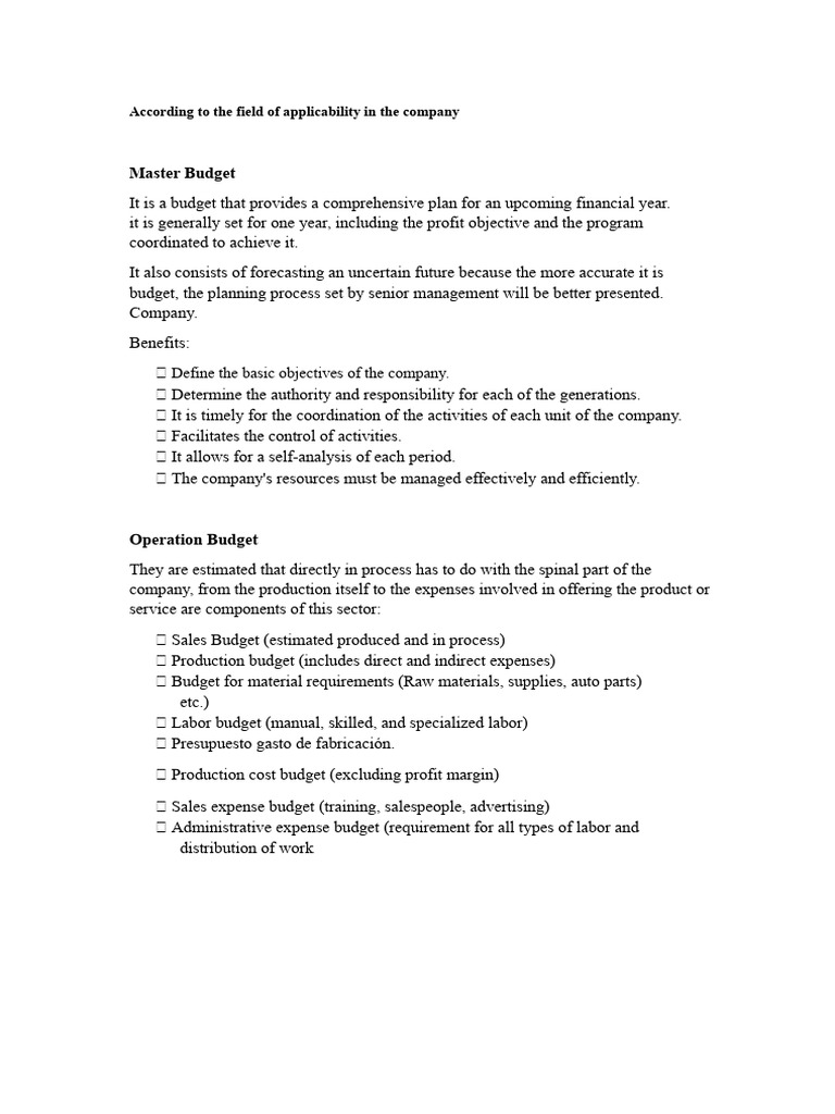 Comprehensive Company Budgeting Guide | PDF | Budget | Expense