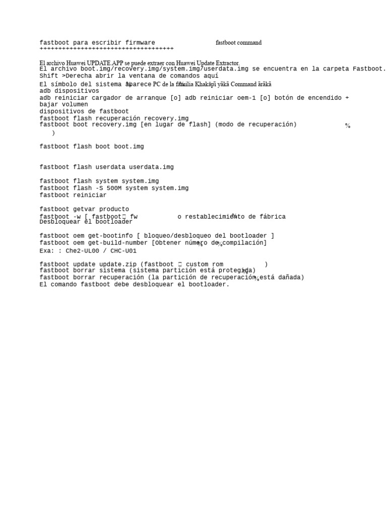 Comandos ADB y Fastboot para Android | PDF