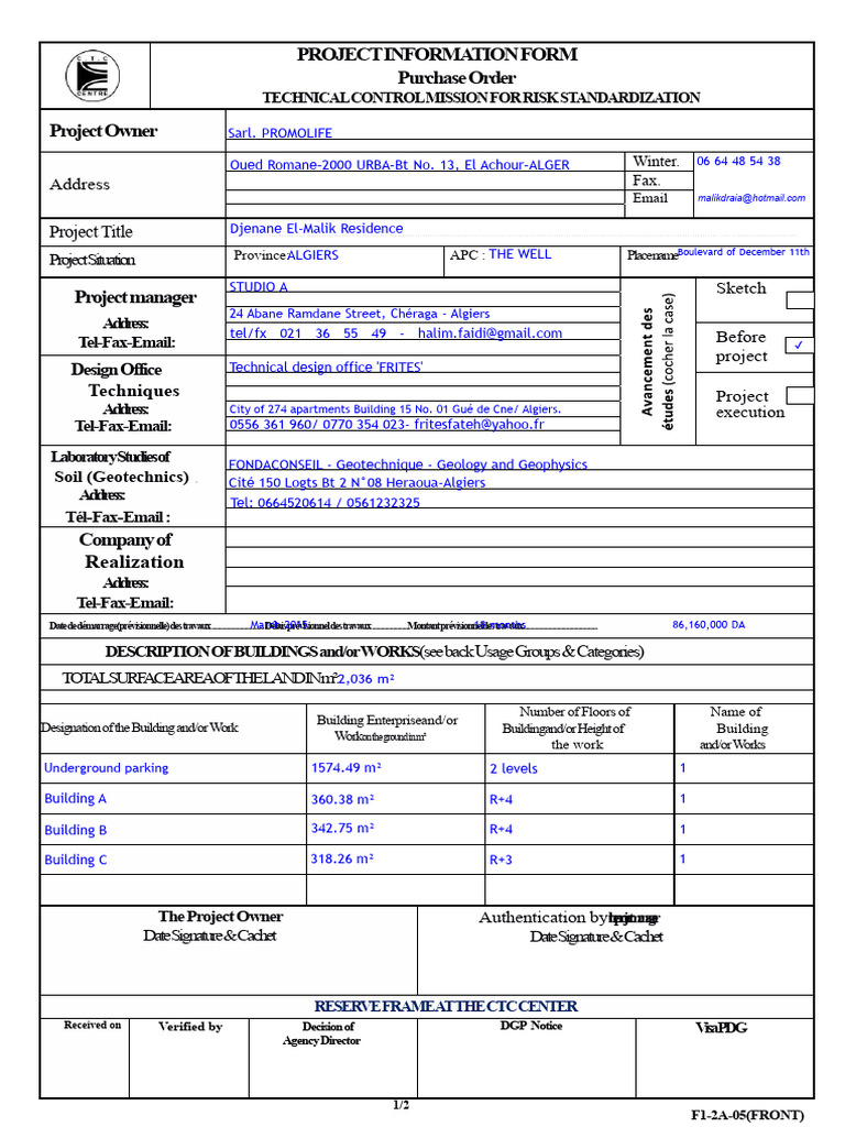 Technical Control Mission Form | PDF