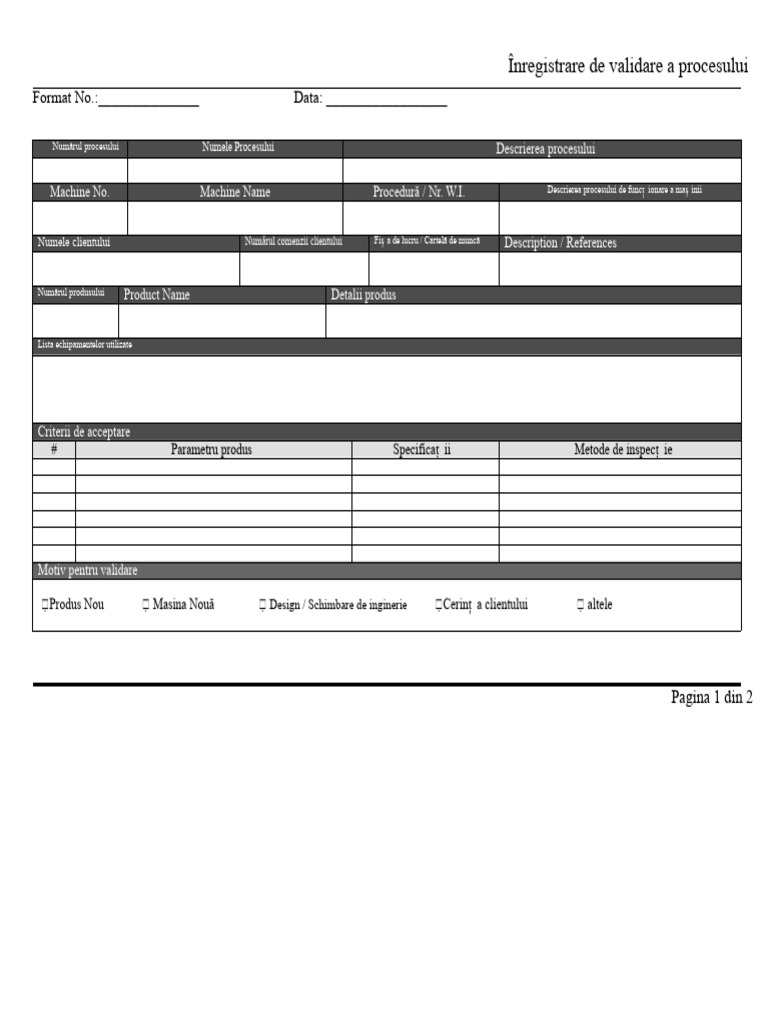 03 Proces - Validare - Inregistrare | PDF
