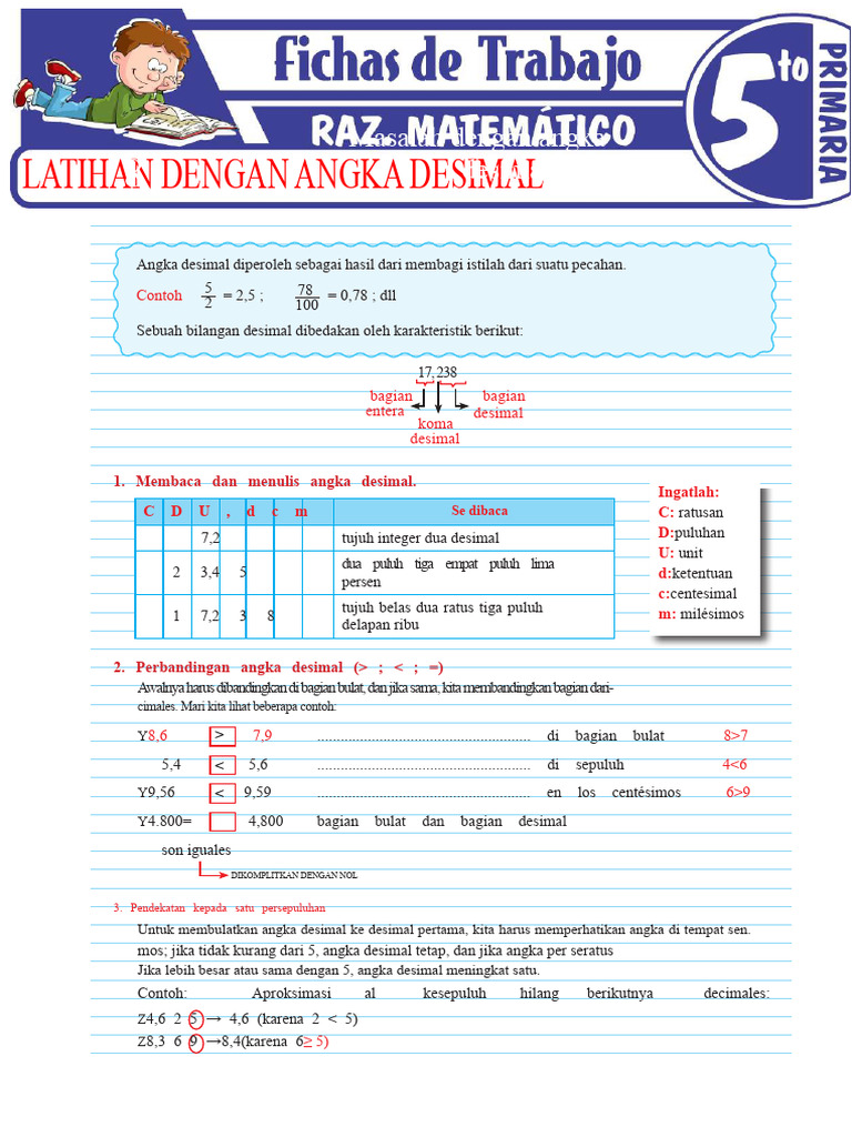 Latihan Pecahan Desimal Kelas 5 | PDF