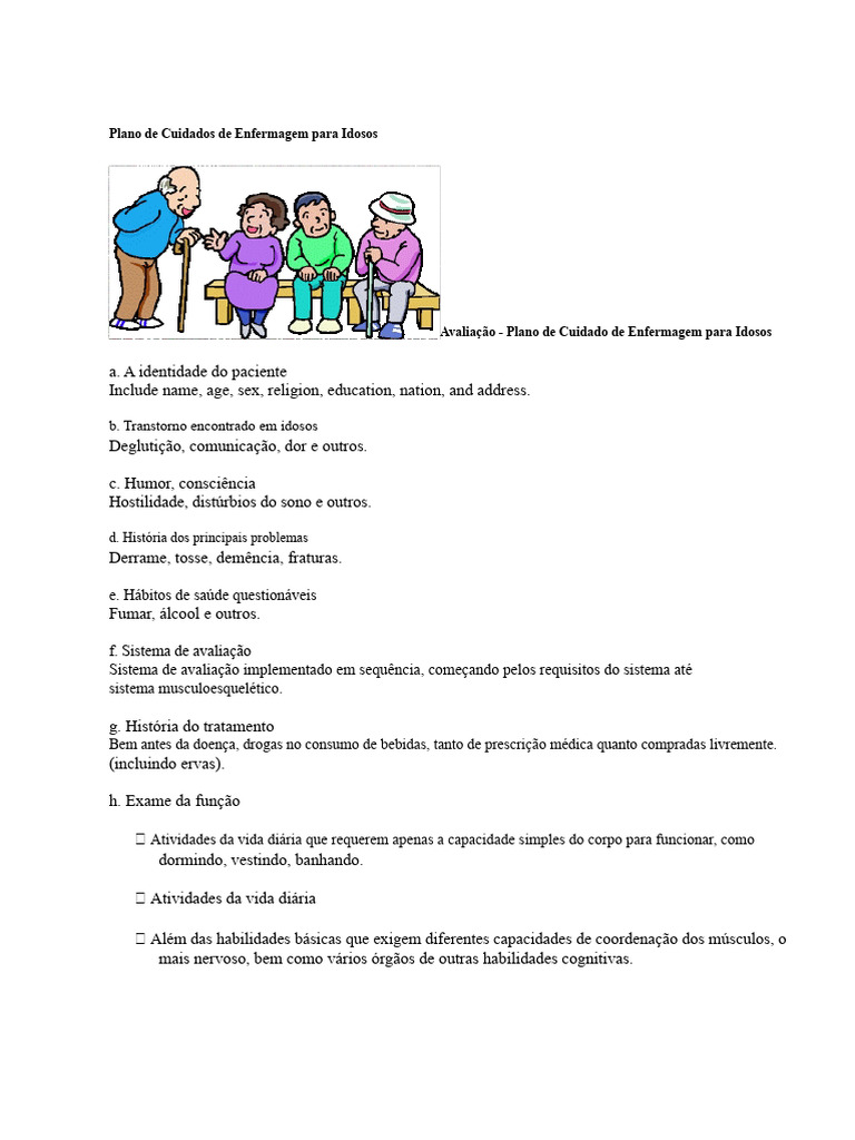 Cuidados de Enfermagem para Idosos | PDF | Envelhecimento | Dor
