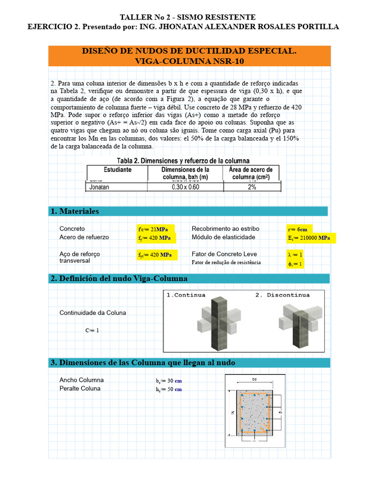 Projeto de Viga-Coluna em Concreto | PDF | Materiais de construção ...