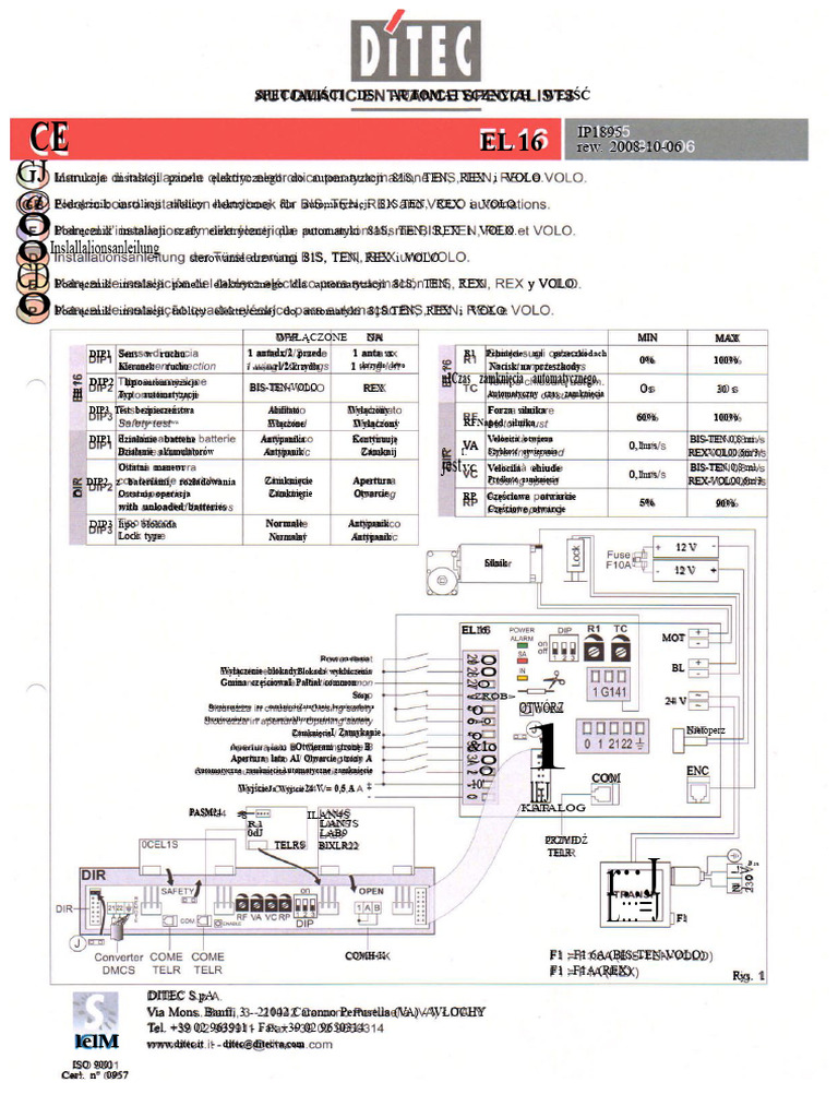 Ditec EL16 PDF | PDF