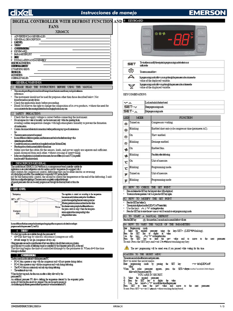 Dixell Xr06cx SP | PDF | Computer Keyboard | Parameter (Computer ...