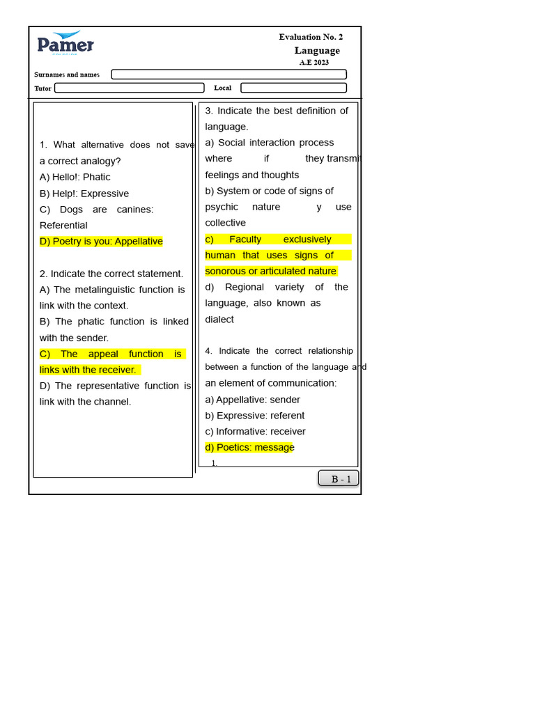 Eva Language Week 2 | PDF | Communication | Linguistics