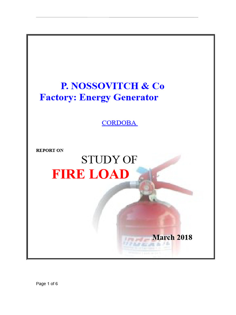 Fire Load Energy Generator | PDF