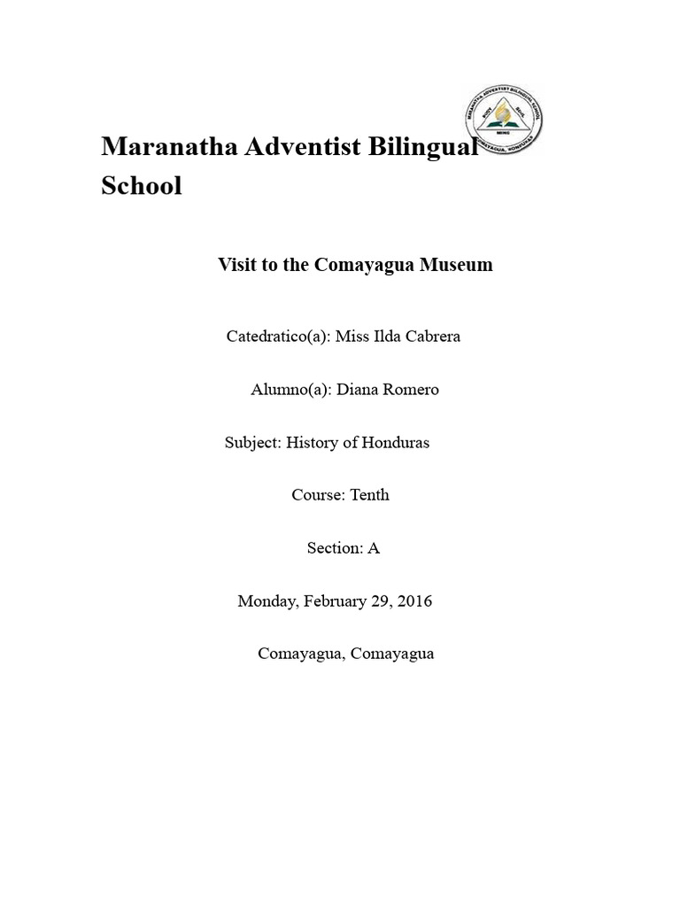 Museum Report | PDF | Honduras