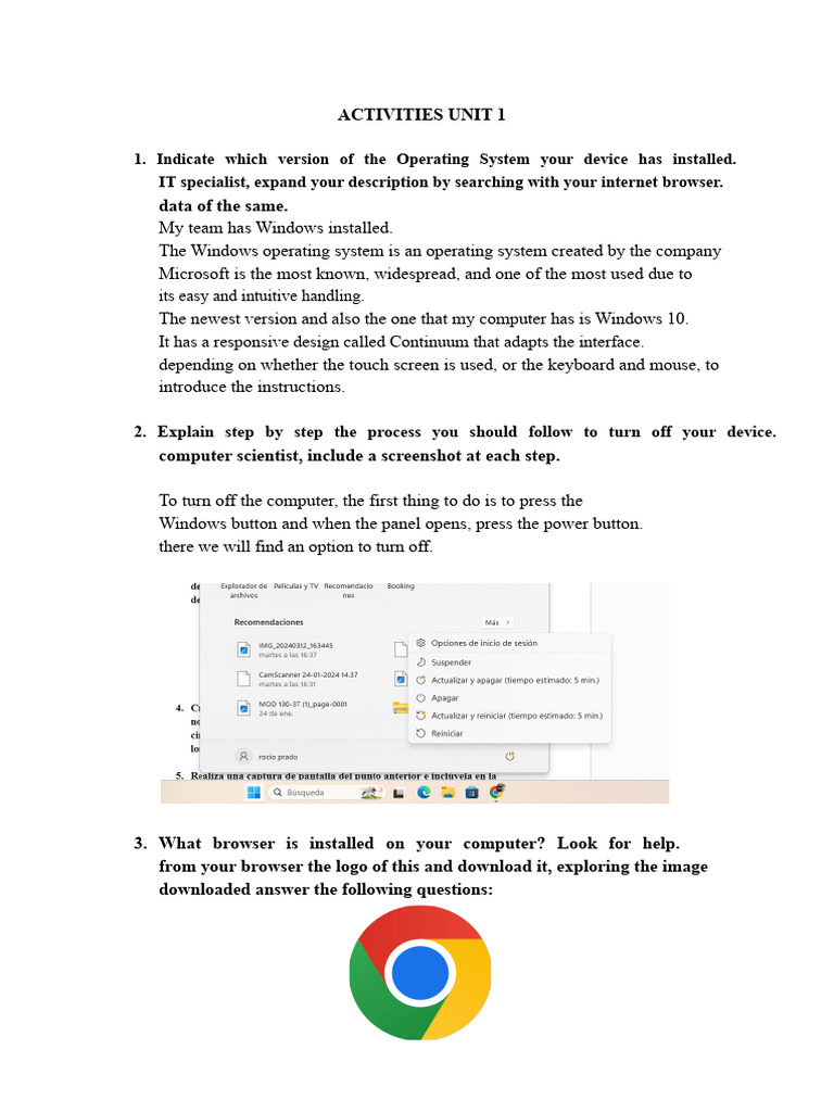 Activities Unit 1 | PDF
