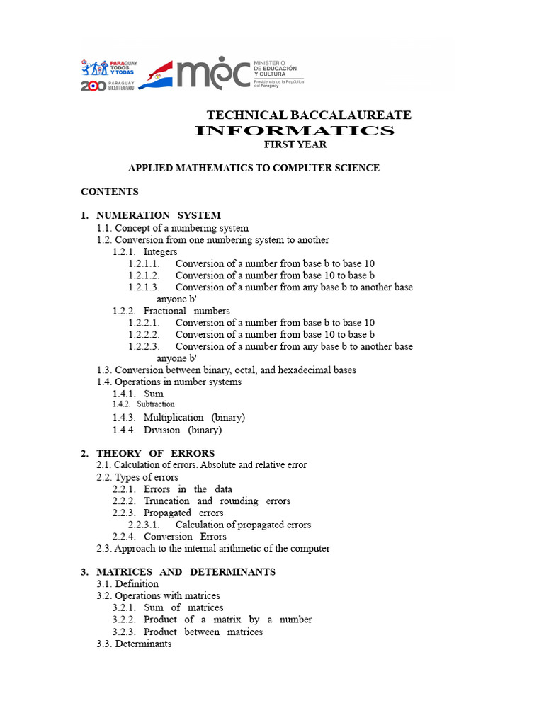 Applied Mathematics for Computer Science | PDF | Exponentiation ...