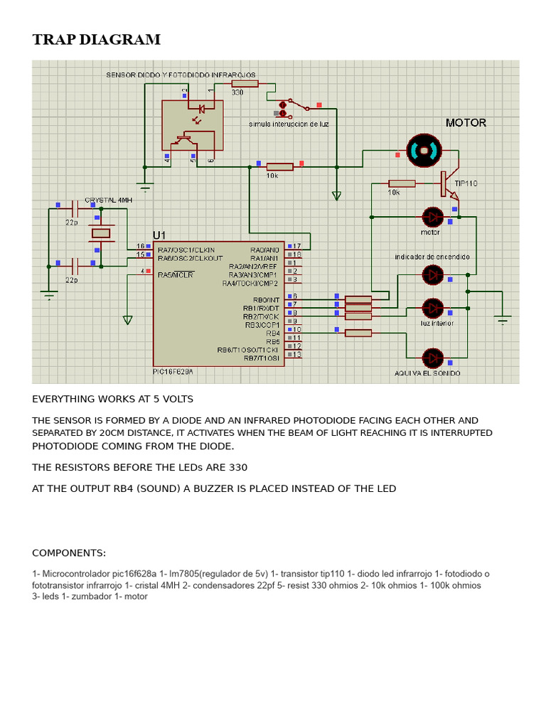 Infrared Sensor Trap Diagram Guide | PDF