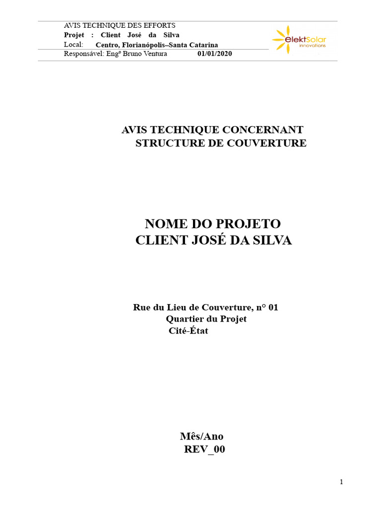 Avis Technique sur la Structure de Couverture | PDF | Ingénierie des ...