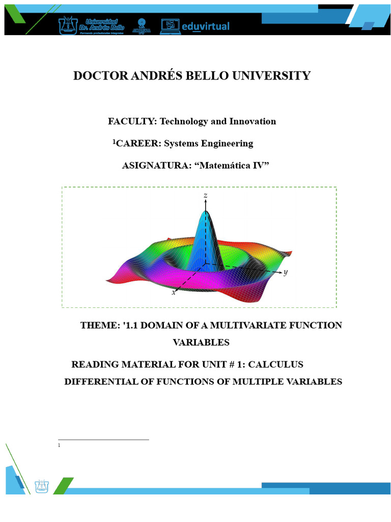 Multivariable Function Domain Guide | PDF | Function (Mathematics ...
