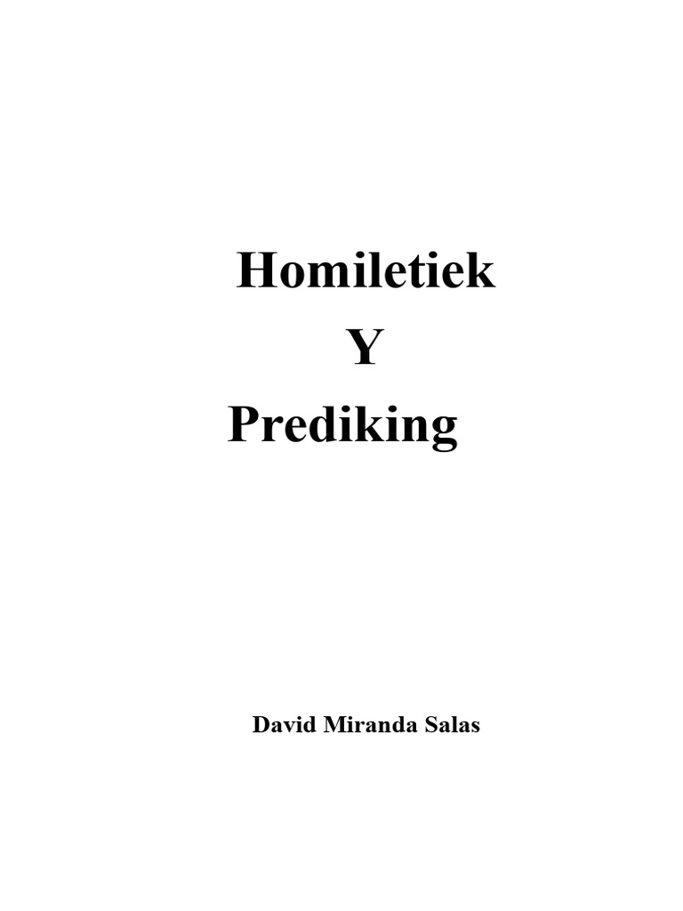 Boek Homiletiek en Prediking - Hoofdstuk 1 en 2 | PDF