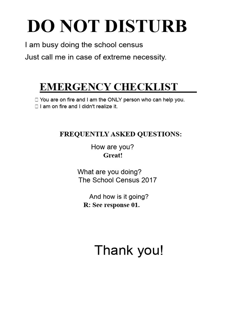 Do Not Disturb | PDF
