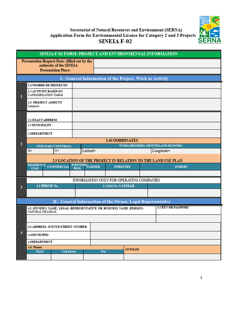 Environmental License Application Form | PDF | Natural Environment | Water