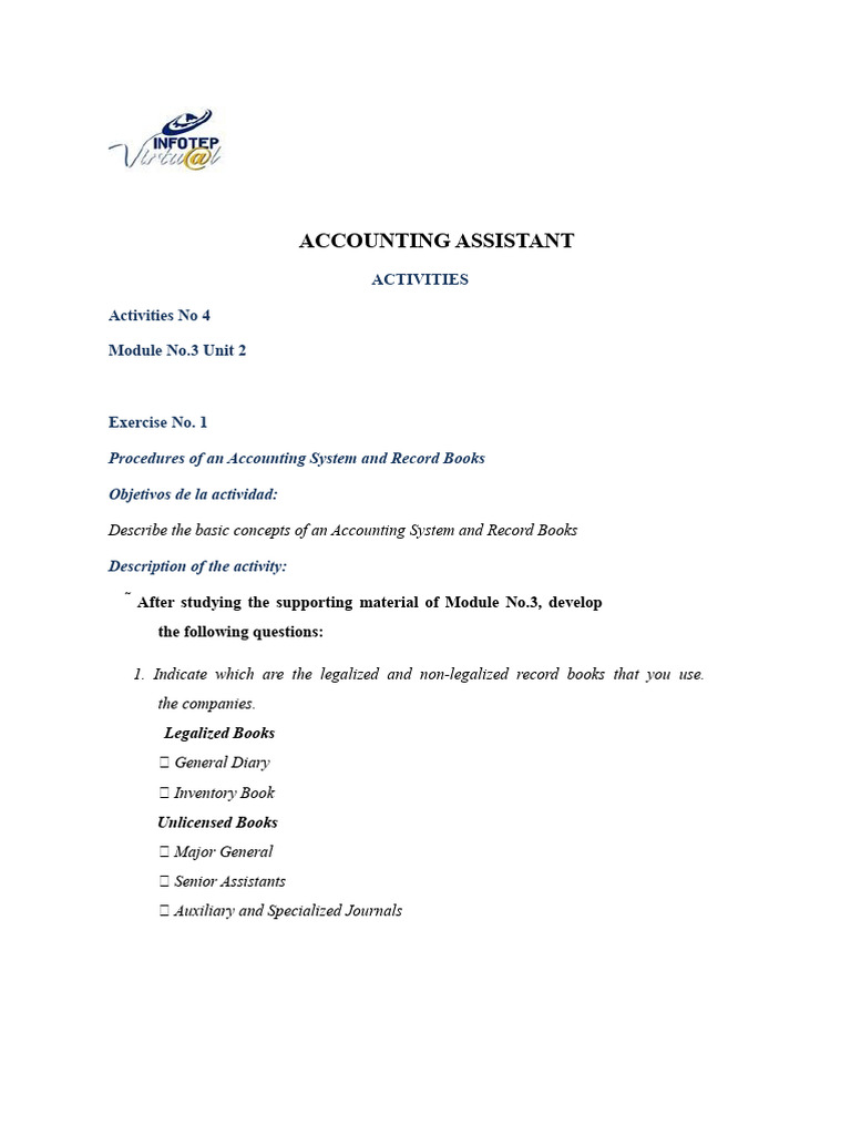 Activity No. 4 module 3 | PDF | Debits And Credits | Accounting