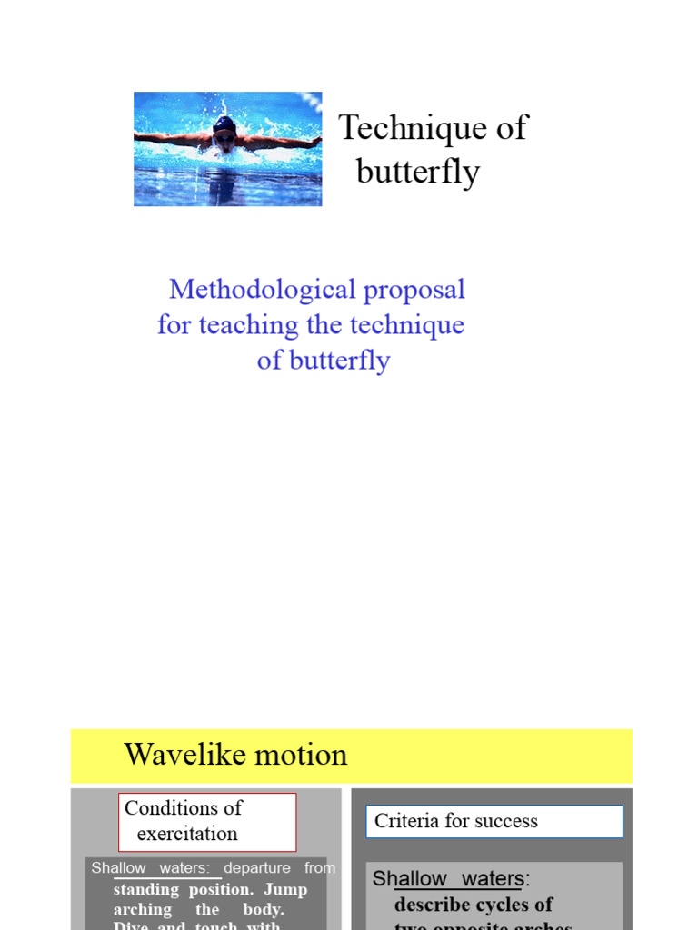 Pedagogical Progression of The Butterfly Technique | PDF | Swimming