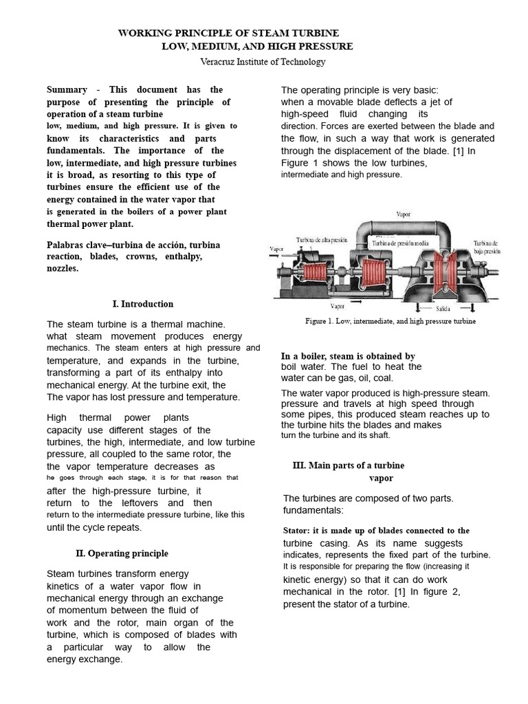Steam Turbine Operating Principles Explained | PDF | Turbine | Steam