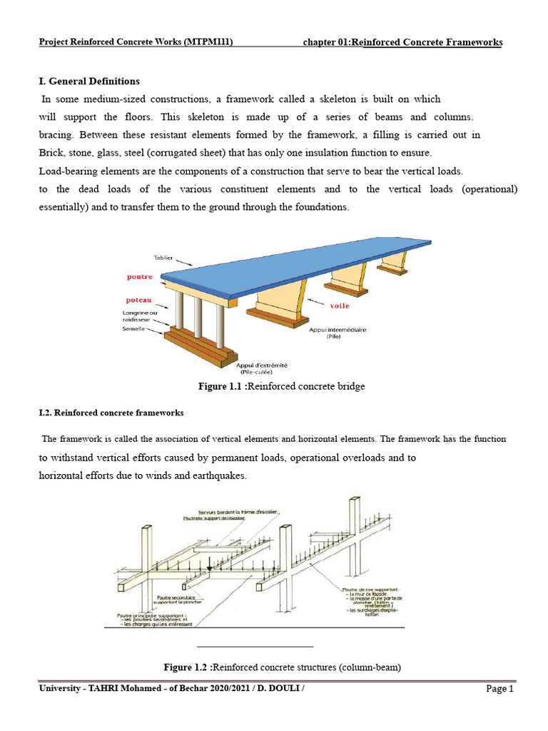 Reinforced Concrete Frameworks Overview | PDF | Column | Concrete