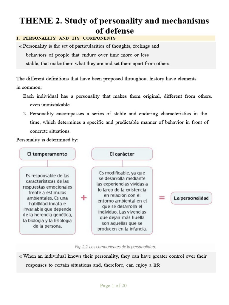Personality and Defense Mechanisms Study | PDF | Libido | Psychoanalysis