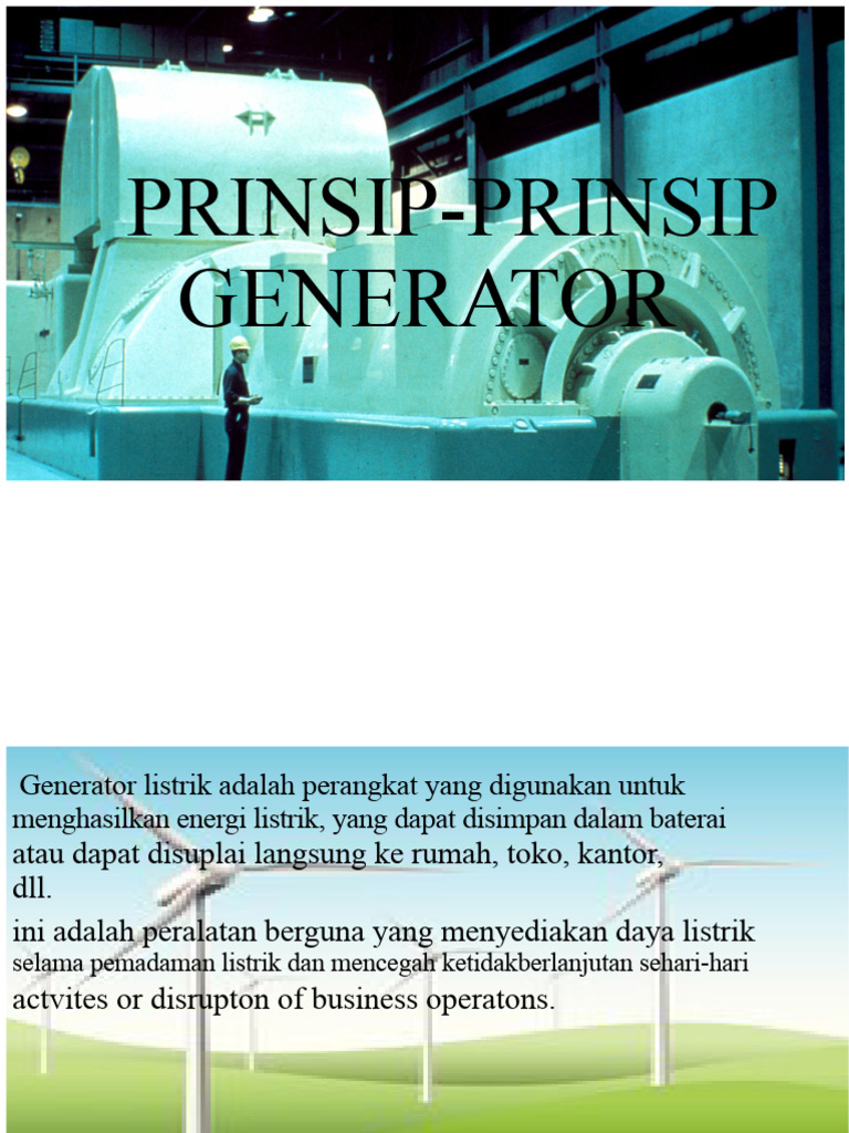 Prinsip Kerja dan Jenis Generator Listrik | PDF