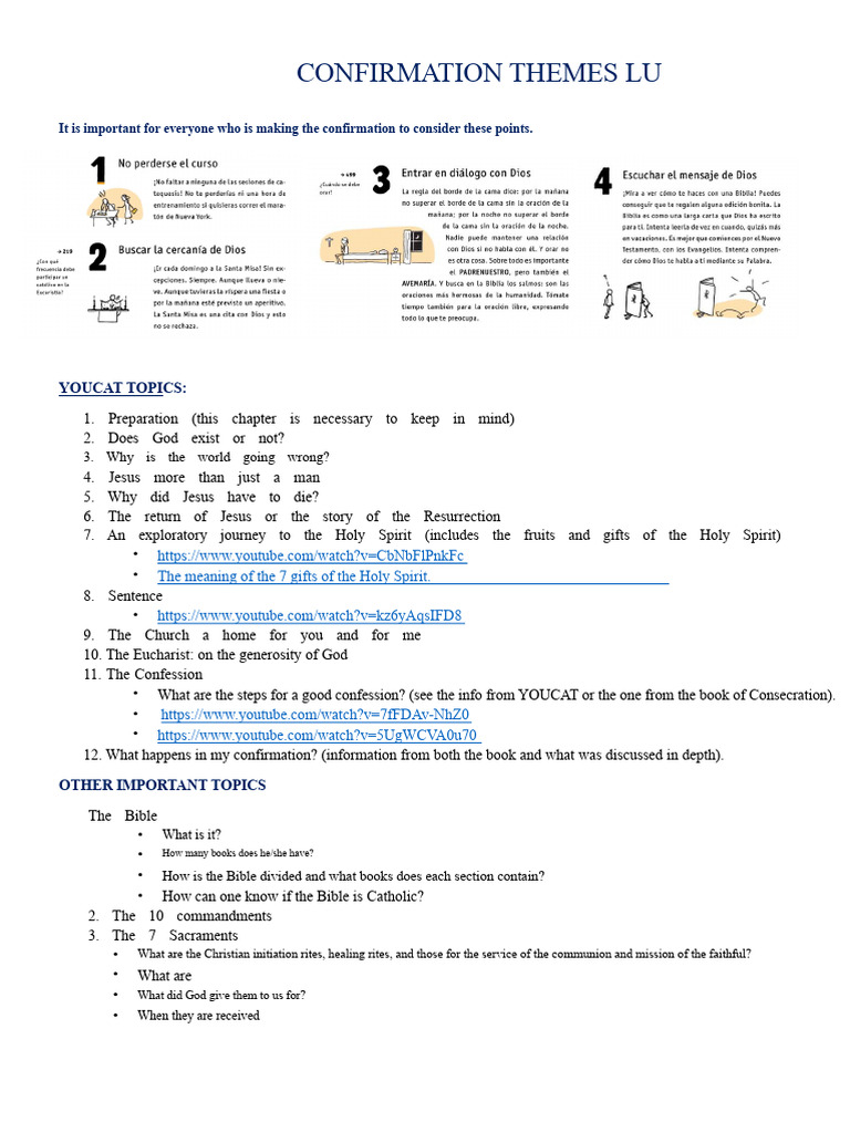 Confirmation Preparation Guide LU | PDF | Confirmation | Eucharist