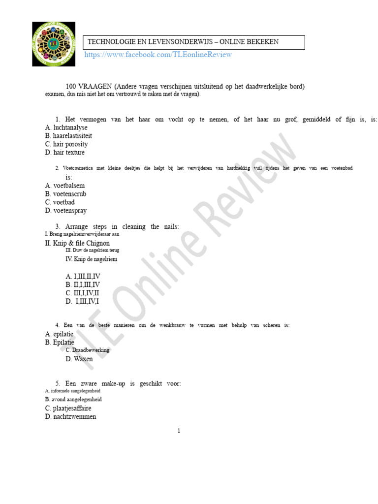 100 TLE Vragen | PDF