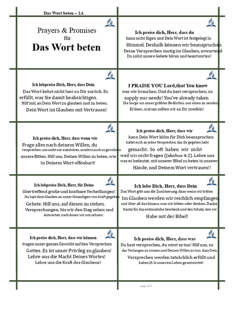81 - Gebete & Versprechen - MEISTERKOLLEKTION - Version 4 | PDF
