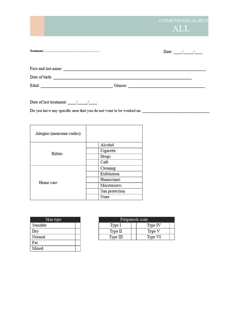 Patient File OMNIA | PDF | Skin | Medical Specialties