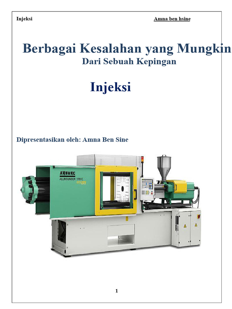 Kesalahan Umum dalam Proses Injeksi | PDF