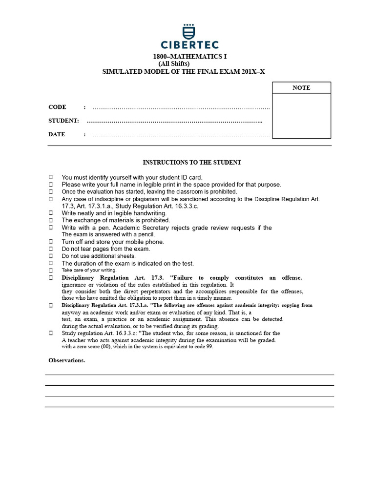 Final Exam Model (FEM) | PDF | Factorization | Polynomial