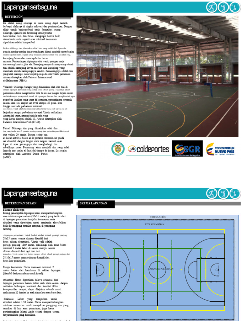 Desain Lapangan Serbaguna untuk Olahraga | PDF
