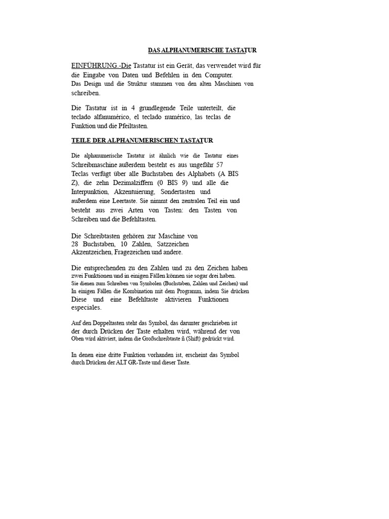Das Alphanumerische Tastatur | PDF