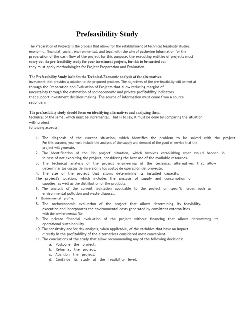 Feasibility Study PDF | PDF | Feasibility Study | Economies