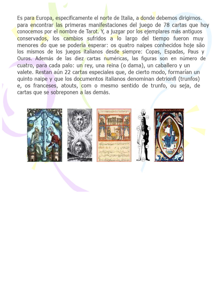 Orígenes y evolución del Tarot en Italia | PDF | Tarot | Jugando a las ...