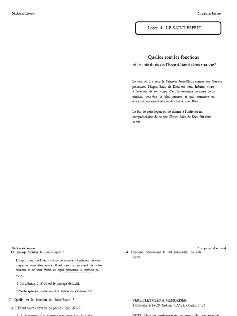 Rôle et Impact du Saint-Esprit dans la Vie chrétienne | PDF | Saint ...