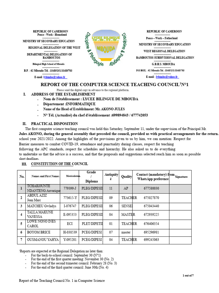 Report Council1-2 | PDF | Computing
