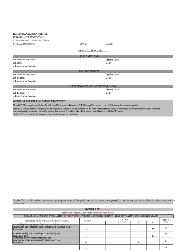 Example of Writing An Odi For Administrative and Worker Personnel | PDF ...