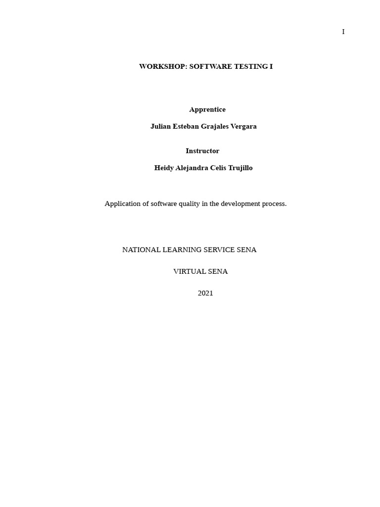 Software Testing Workshop I | PDF | Software | Reliability Engineering