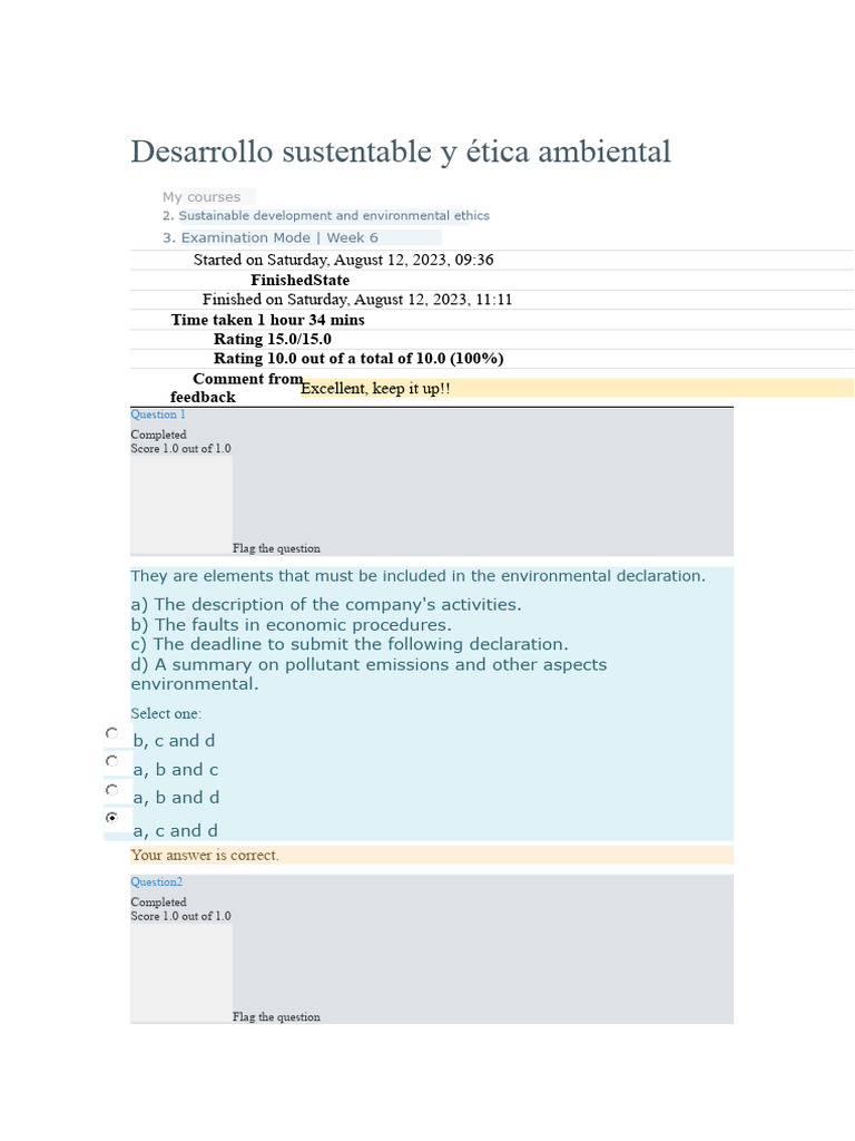 Sustainable Development and Environmental Ethics | PDF | Environmental ...