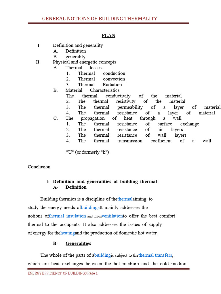 Building Thermal Science Overview | PDF | Heat Transfer | Thermal ...