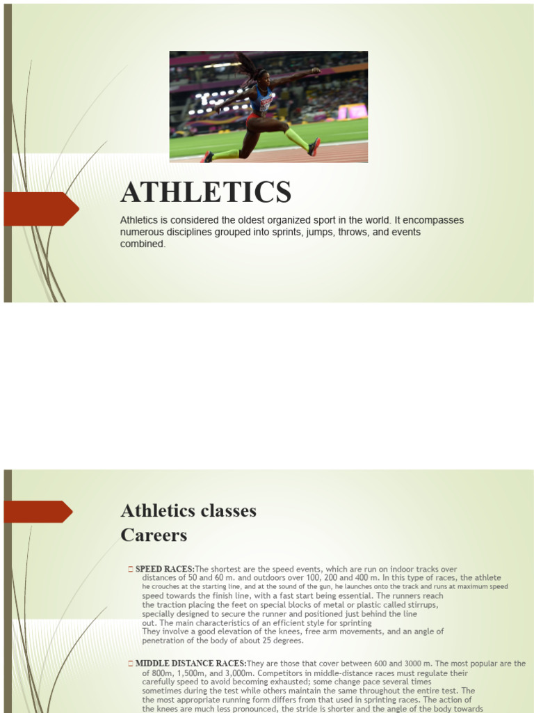 Overview of Athletics Disciplines | PDF | Track And Field | Running